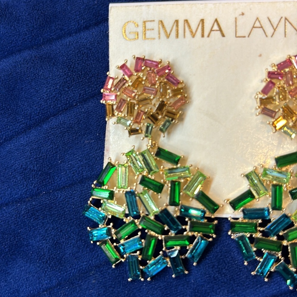 Multicolor Statement Earrings - Picture 2 of 4